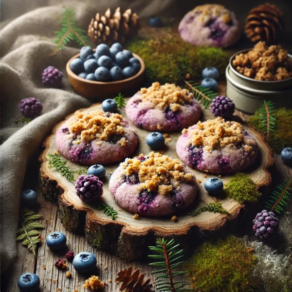Golden Dolci Huckleberry Streusel Keto Cookies - 6 Pack