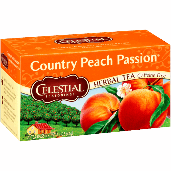 Celestial Seasonings Country Peach Passion Herbal tea 20 Tea Bags (Pack of 6 Boxes) - Image 2