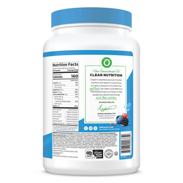 Orgain Organic Superfoods Protein powder Vanilla 2.02 lb - Image 9