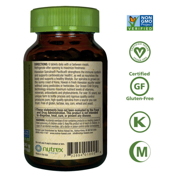 Nutrex Hawaii Spirulina Tabs 500 Mg (1x200 TAB) - Image 2