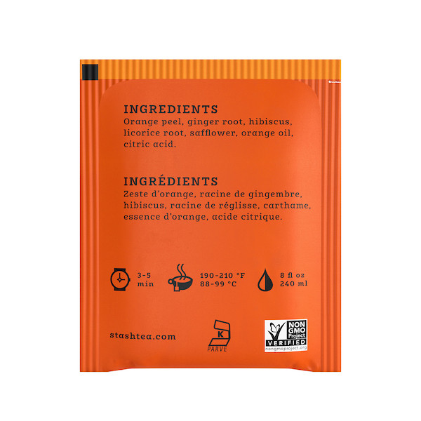 Stash Herbal Tea Sunny Orange and Ginger (6x18 BAG ) - Image 3