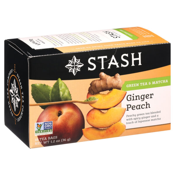 Stash Tea Ginger Peach Green Tea (6x18 Bag) - Image 7