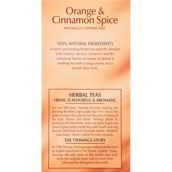 Twinings Orange & Cinnamon Spice Tea (6x20 Bag) - Image 5