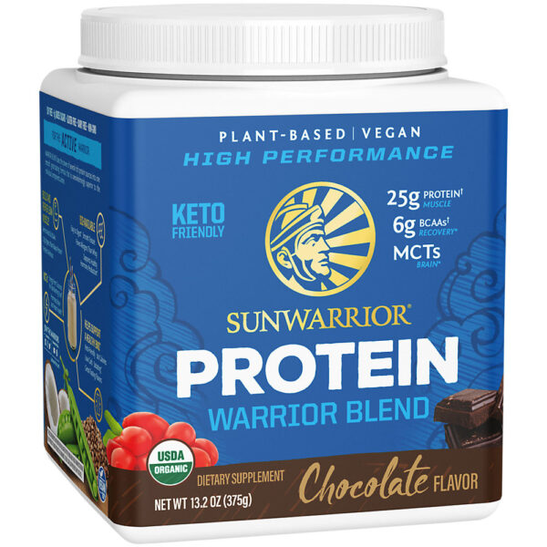 Sunwarrior Organic Chocolate Flavor Protein Blend 13.2 oz