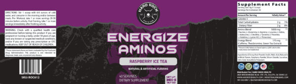 Hard Rock Health Energized Aminos Raspberry Iced - Image 3
