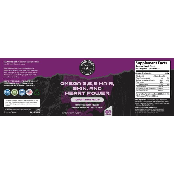 Omega 3,6, 9 Gummies for Hair, Skin, and Heart Health - Image 3