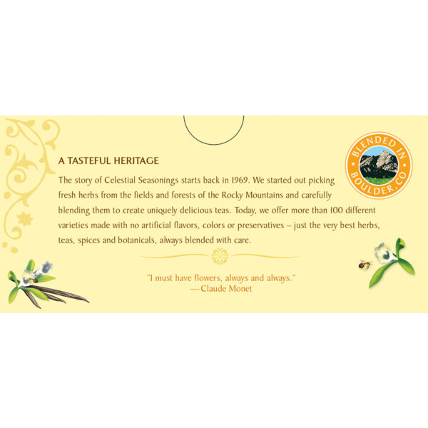 Celestial Seasonings Honey Vanilla Chamomile Herbal Tea 20 Tea Bags (Pack of 6 Boxes) - Image 6