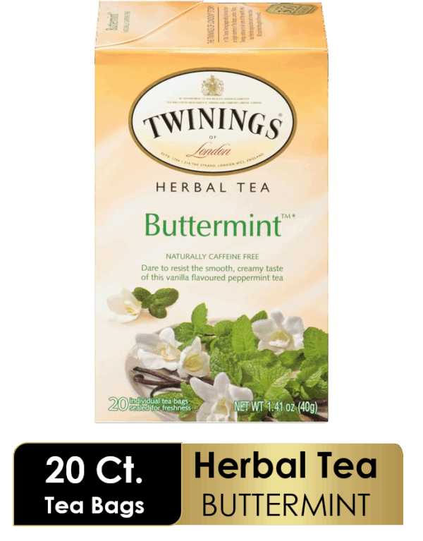 Twinings Buttermint tea 20 Tea Bags (Pack of 6 Boxes)