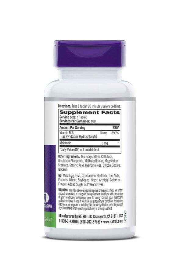 Natrol Melatonin 5 Mg Time Release (1x100 TAB) - Image 4