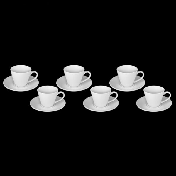 White 6 Oz | 180 Ml Tea Cup & Saucer - Image 5