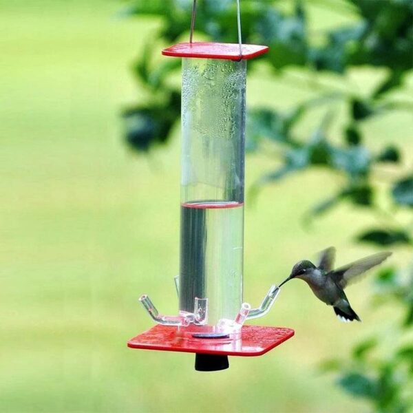 The Enchanting Nectar Haven - Hanging Cylindrical Hummingbird Feeder - Image 6