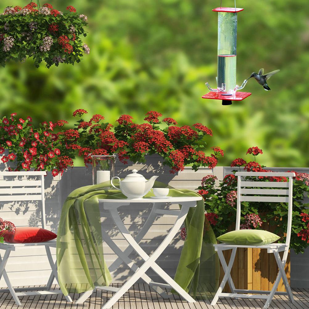 The Enchanting Nectar Haven - Hanging Cylindrical Hummingbird Feeder - Image 5