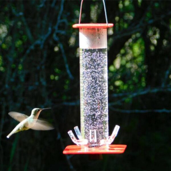 The Enchanting Nectar Haven - Hanging Cylindrical Hummingbird Feeder - Image 3