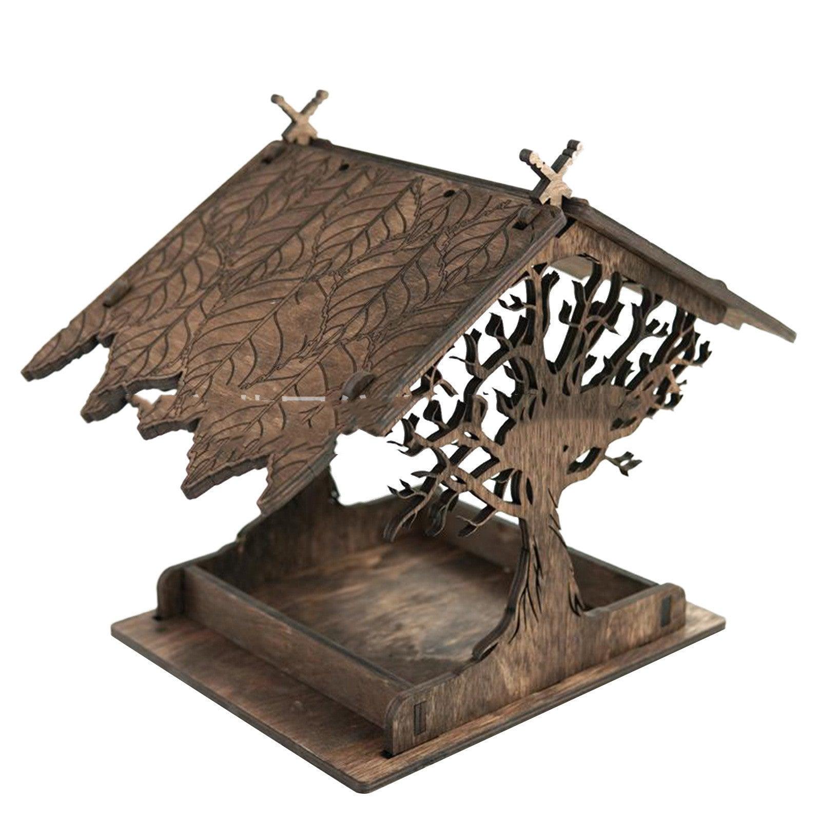 Rustic Woodland Hanging Bird Feeder - Charming Outdoor Garden Decor - Image 5