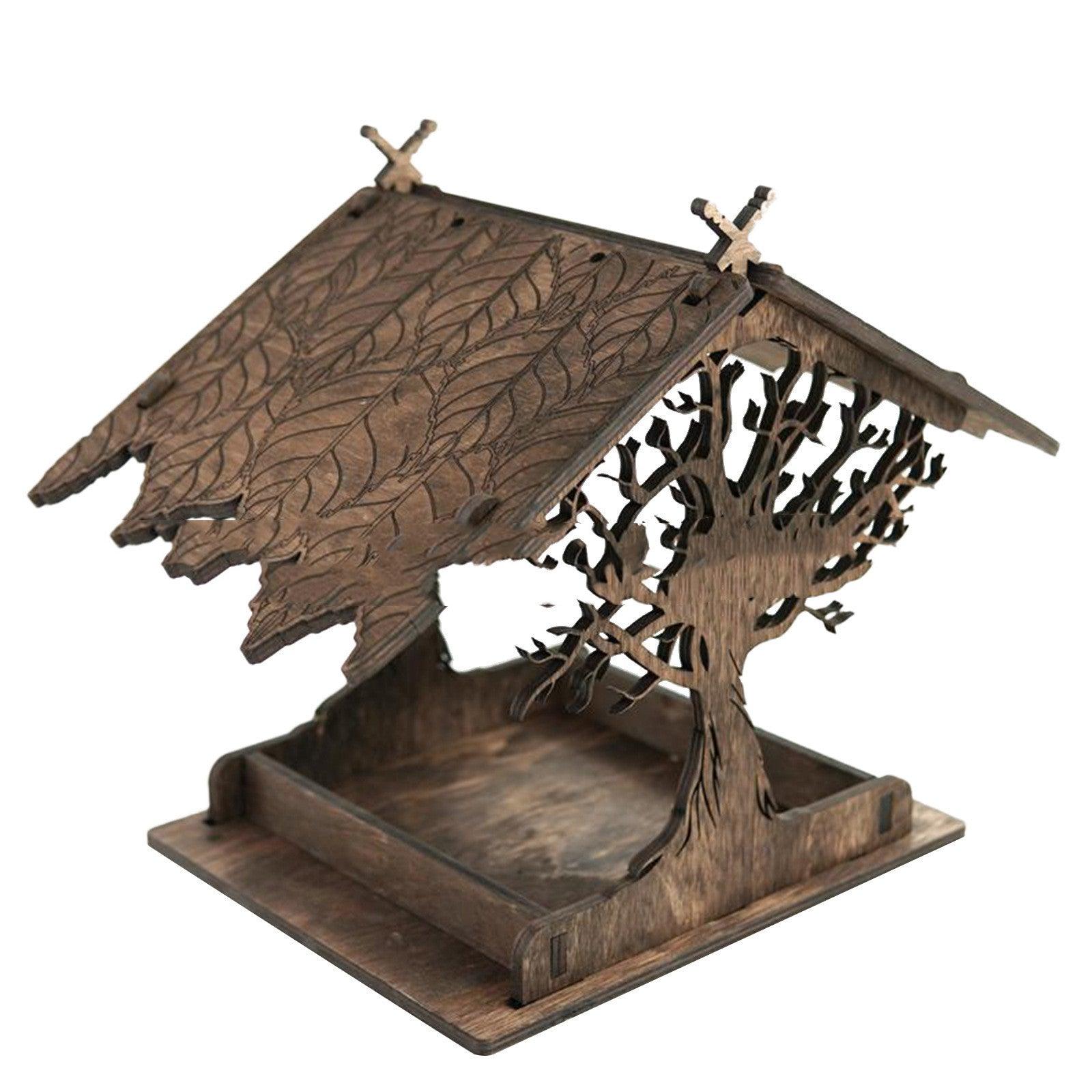 Rustic Woodland Hanging Bird Feeder - Charming Outdoor Garden Decor - Image 3