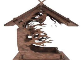 Rustic Woodland Hanging Bird Feeder - Charming Outdoor Garden Decor