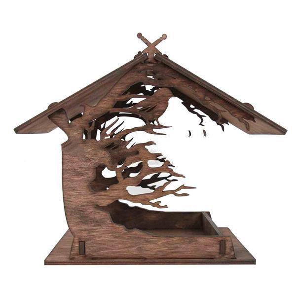 Rustic Woodland Hanging Bird Feeder - Charming Outdoor Garden Decor - Image 6