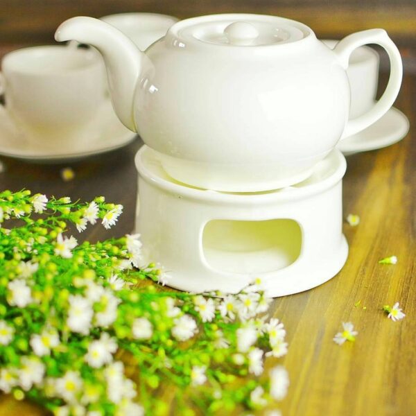 Set Of 3 White Warming Stand 5" inch | 13 Cm - Image 3