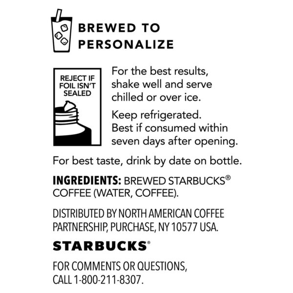 Starbucks Medium Roast Unsweetened Iced Coffee 48 oz (Pack of 8) - Image 8