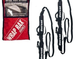 DORSAL Wrap Rax Double Surfboard Soft Roof Rack Pads with Straps - Pack of 2 Corrosion Resistant Buckles, Universal Fit, Trucks SUVs - Longboards, Short Boards, SUP, Soft Tops