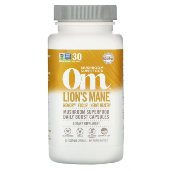 OM Lion's Mane Mushroom Superfood 90 Capsules