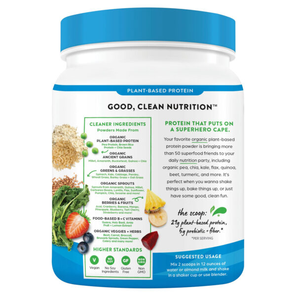 Orgain Organic Superfoods Vanilla Protein Powder 1.12 lb - Image 2