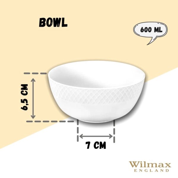 White Bowl 5.5" inch | 14 Cm 20 Fl Oz | 600 Ml - Image 4