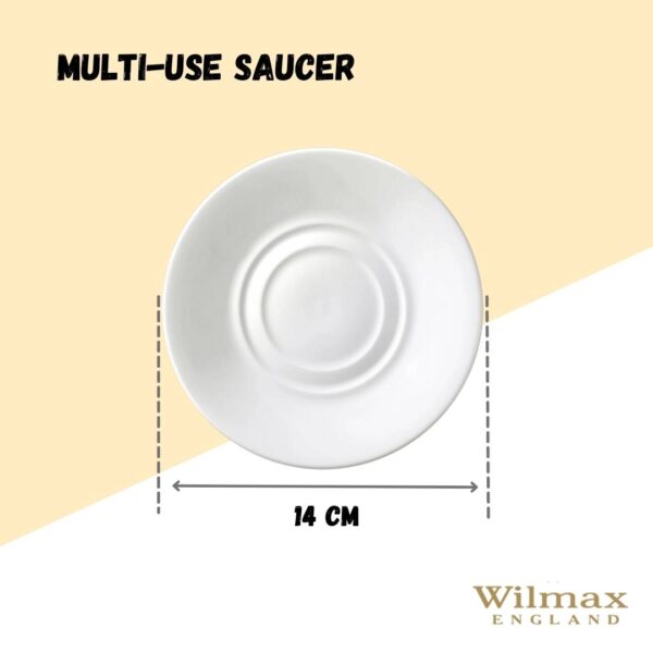 White Multi-Use Saucer 5.5" inch | 14 Cm - Image 3
