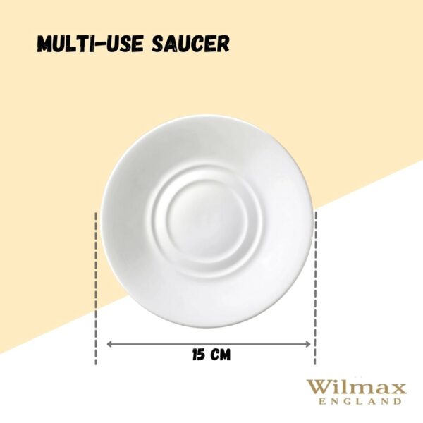 White Multi-Use Saucer 6" inch | 15 Cm - Image 3