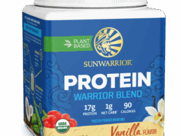 Sunwarrior Organic Vanilla Flavored Protein Warrior Blend 13.2 oz