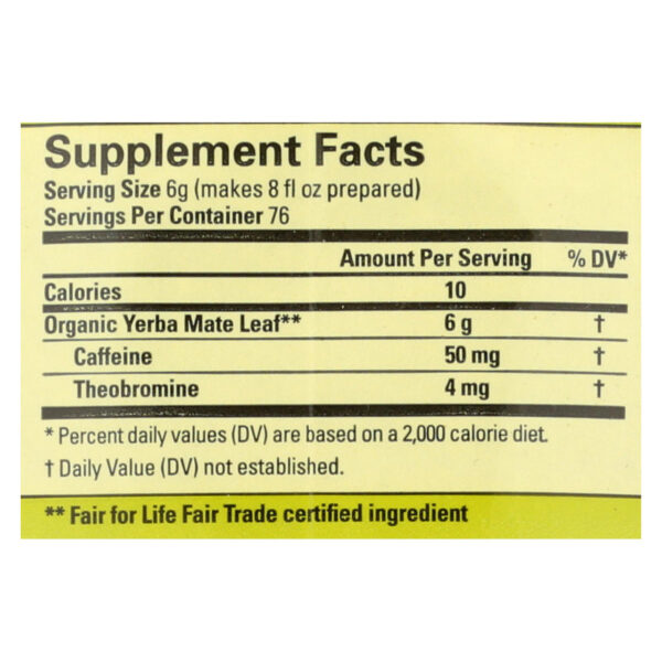 ECOTEAS Yerba Mate Leaf/Stem Loose (6x1LB) - Image 2