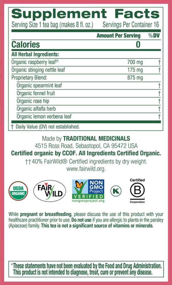 Traditional Medicinals Pregnancy Herb Tea (6x16 Bag) - Image 4