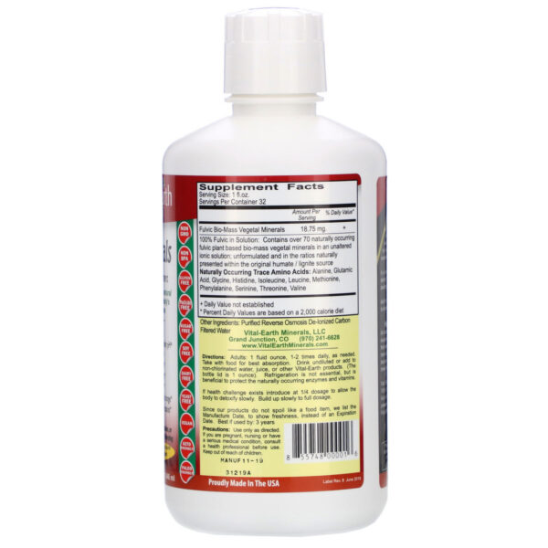 Vital Earth Fulvic Minerals 32 oz - Image 2