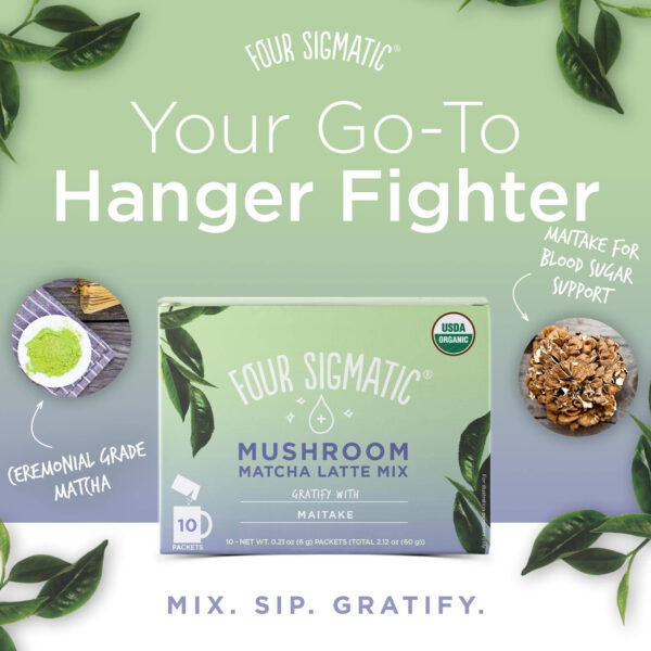 Four Sigmatic Organic Matcha Latte Mix with Lion's Mane 10 Packets - Image 5