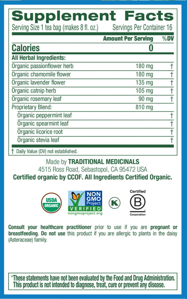 Traditional Medicinals Easy Now Herb Tea (6x16 Bag) - Image 4