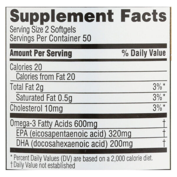 Spectrum Essentials Fish Oil Omega 3 (1x100 CAP) - Image 2
