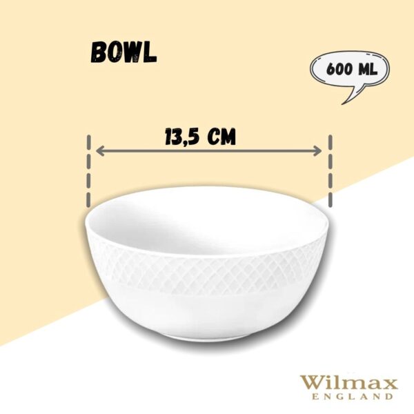 White Bowl 5.5" inch | 14 Cm 20 Fl Oz | 600 Ml - Image 5