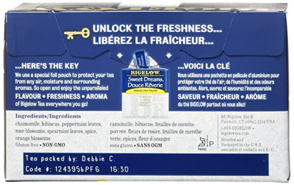 Bigelow Sweet Dreams Herb Tea (6x20 Bag) - Image 3