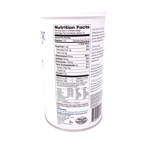Tera's Whey Organic Vanilla Whey Protein (1x12Oz) - Image 2