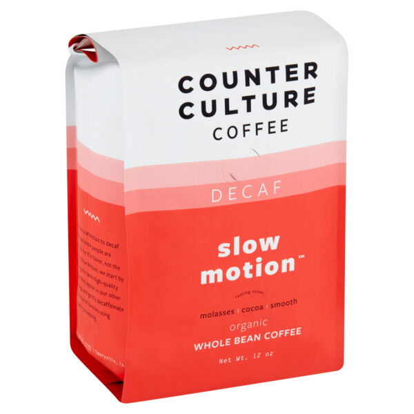 Counter Culture Organic Whole Bean Slow Motion Decaf Coffee 12 oz (Pack of 6)