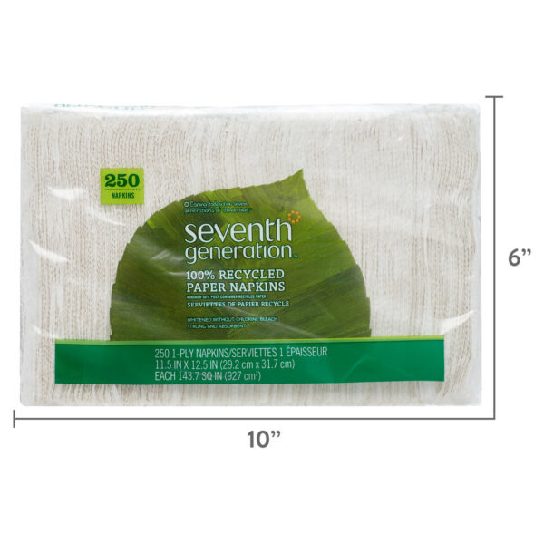 Seventh Generation White Napkins Lunch (12x250 CT) - Image 8