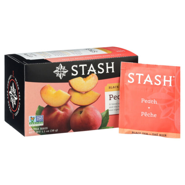 Stash Tea Peach Prem Black Tea (6x20BAG ) - Image 7