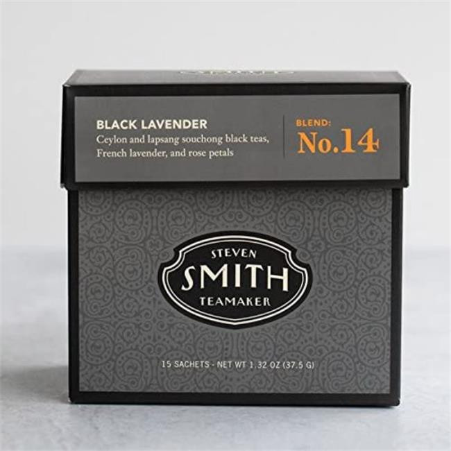 Smith Black Lavender Tea 15 Sachets (Pack of 6 Boxes)