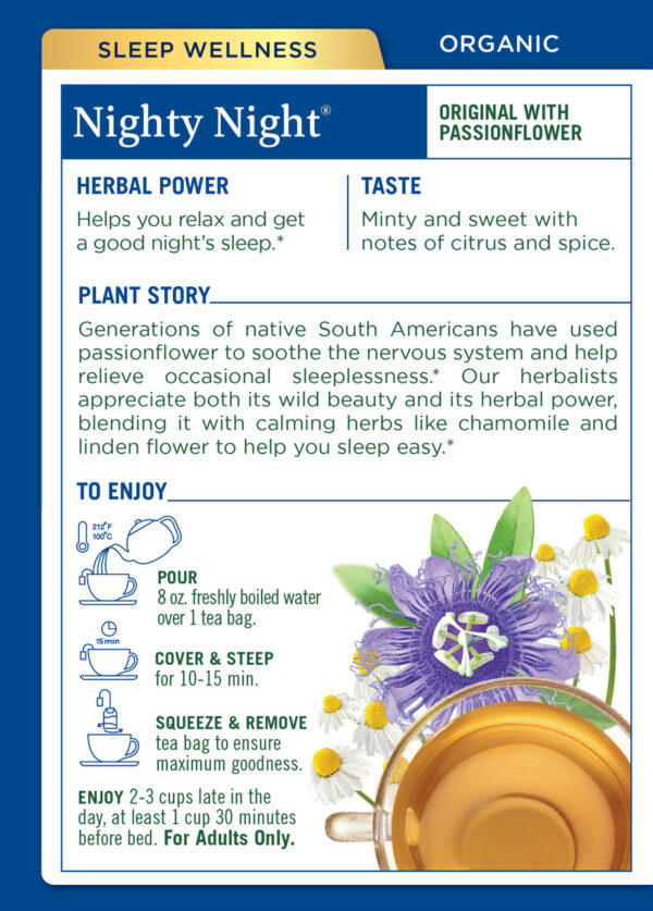 Traditional Medicinals Nighty Night Herb Tea (6x16 Bag) - Image 2