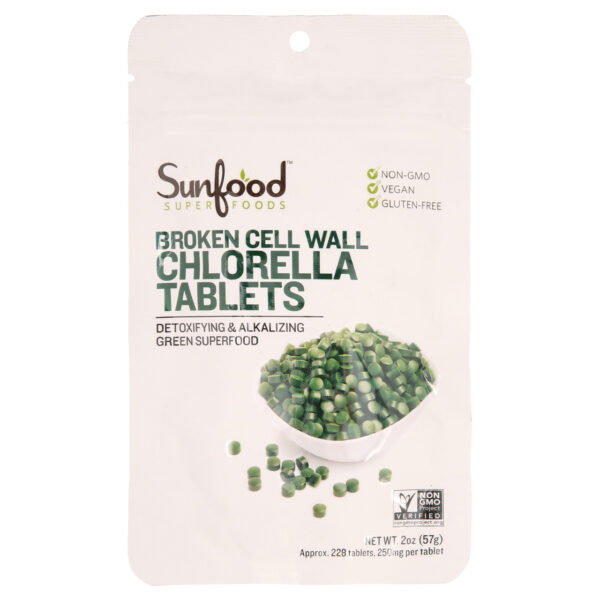 Sunfood Broken Cell Wall Chlorella Tablets 2 oz - Image 7