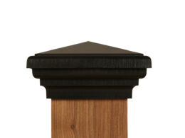 4x4 Post Cap │ Black Pyramid Top