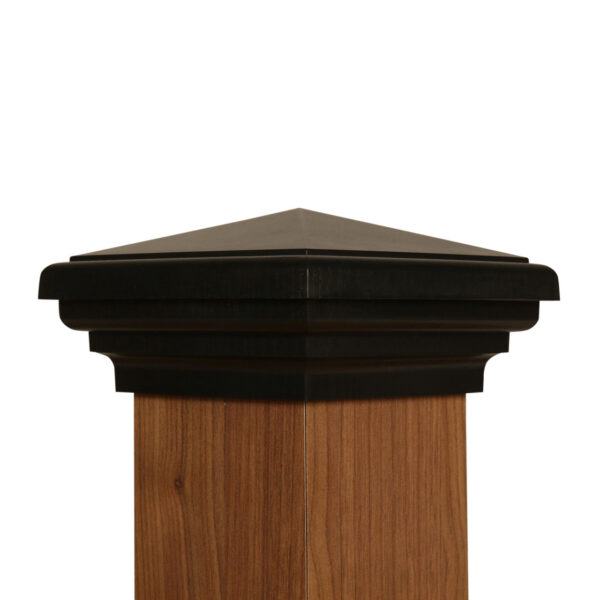 4x4 Post Cap │ Black Pyramid Top - Image 2