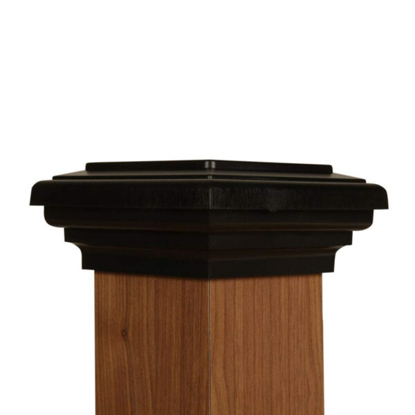 4x4 Post Cap ¦ Black Flat Top - Image 2