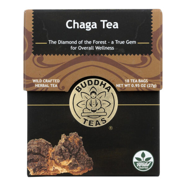Buddha Teas Chaga Tea 18 Tea Bags (Pack of 6 Boxes)