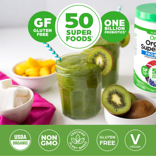Orgain Organic Superfoods Probiotics Nutrition Powder 9.9 oz - Image 4